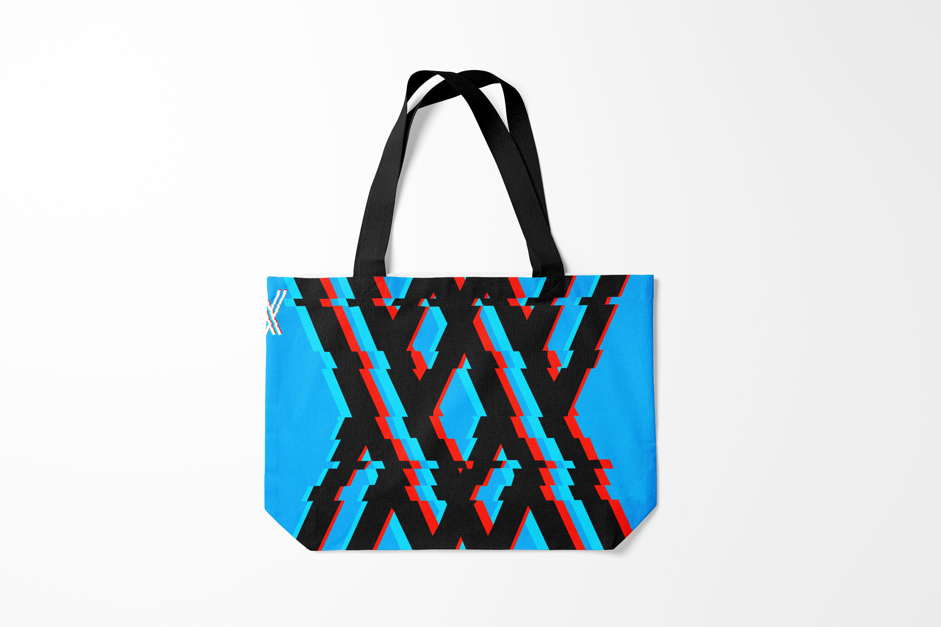 

Сумка шoппер унисекс Burnettie two XX blue, черный, two XX blue
