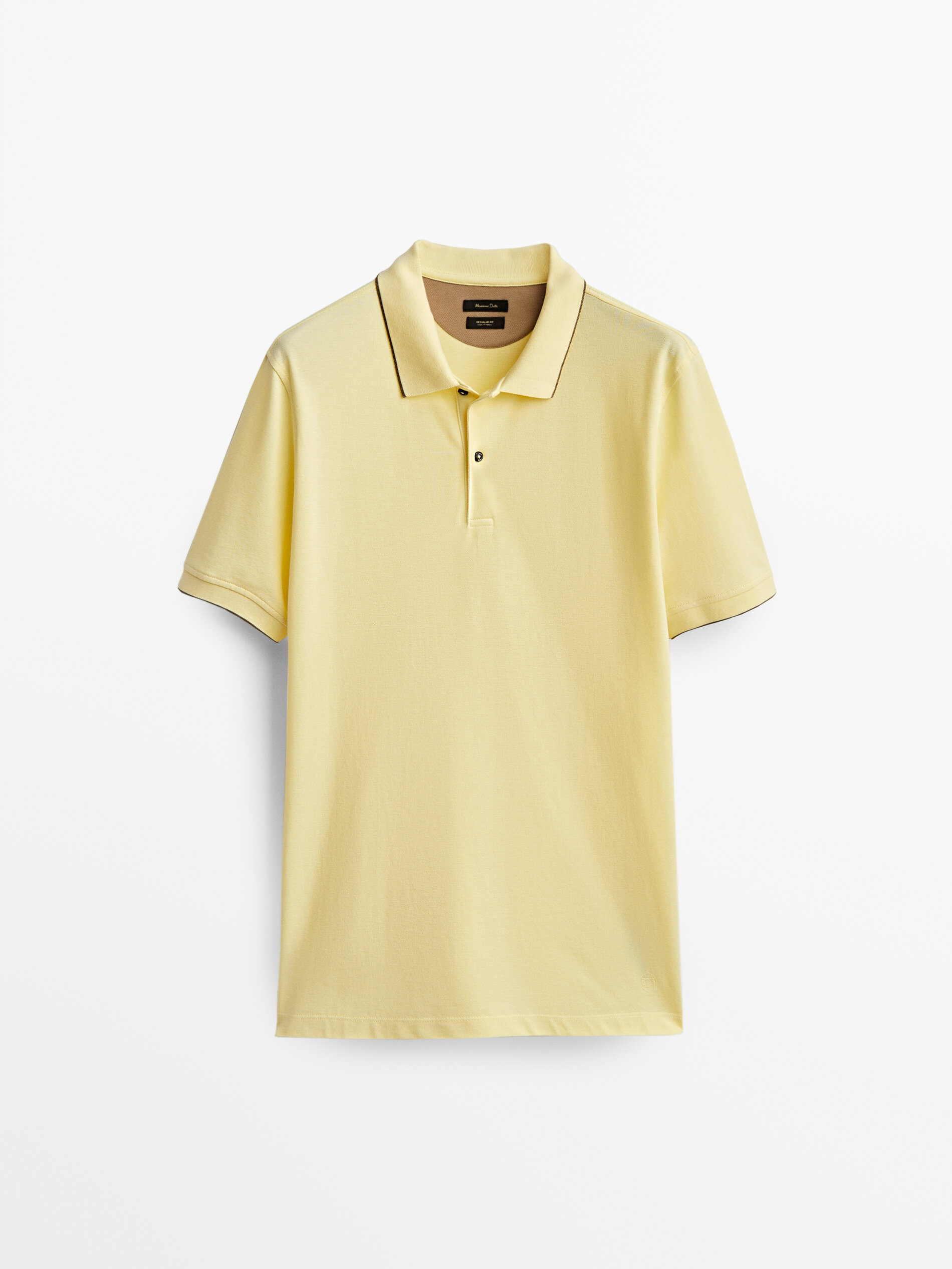 

Футболка мужская Massimo Dutti 00752290321 желтая S, 00752290321
