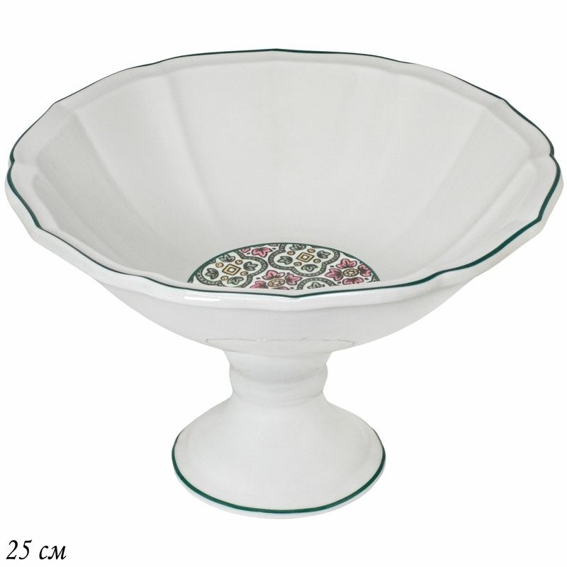 

Фруктовница 25 см. ДАРИЯ на ножке Фарфор Lenardi (177767), 205-251
