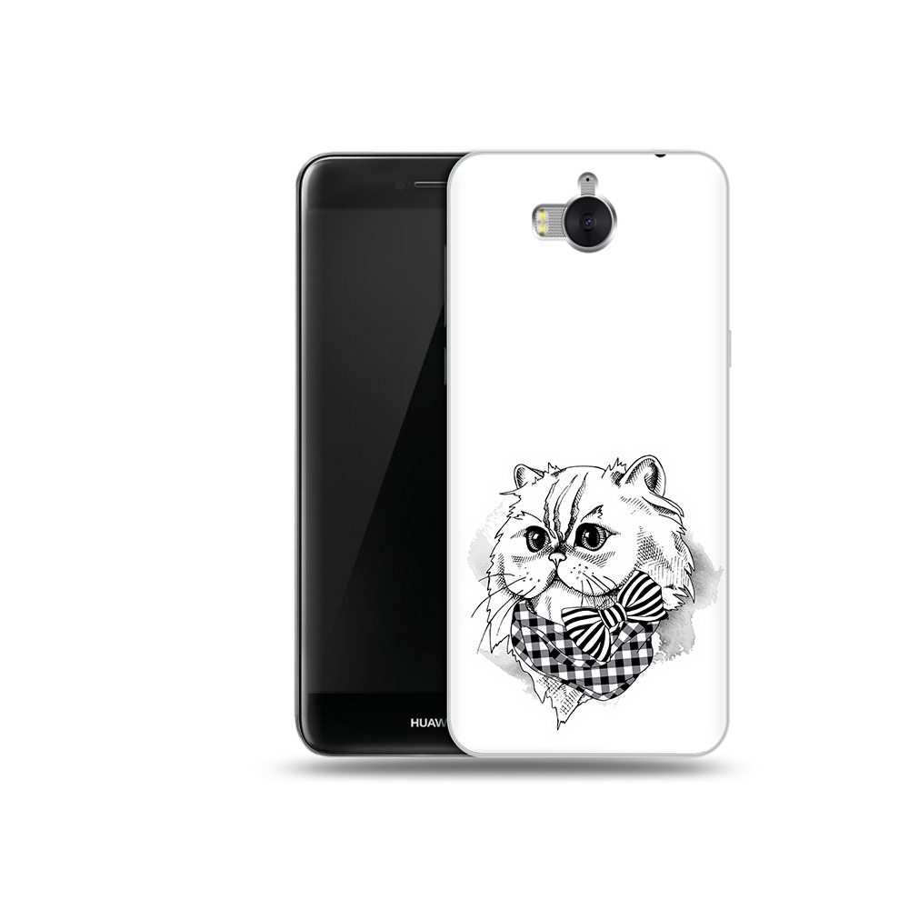 

Чехол MyPads Tocco для Huawei Y5 нарисованная красивая кошечка (PT91582.58.503), Прозрачный, Tocco