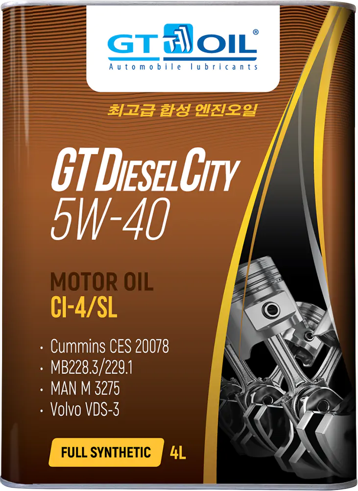 

Моторное масло GT OIL синтетическое Diesel City SAE 5W40 API CI-4/SL 4л