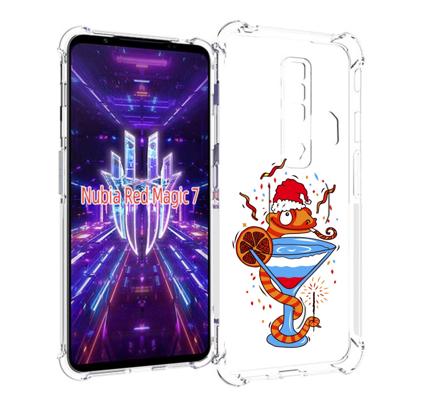 

Чехол MyPads змейка для ZTE Nubia Red Magic 7, Прозрачный, Tocco