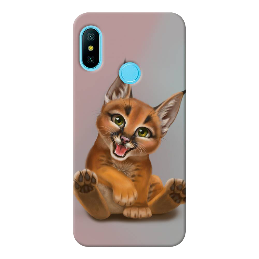 

Чехол пластиковый "Малыш рыси" на Xiaomi Redmi 6 Plus, Разноцветный