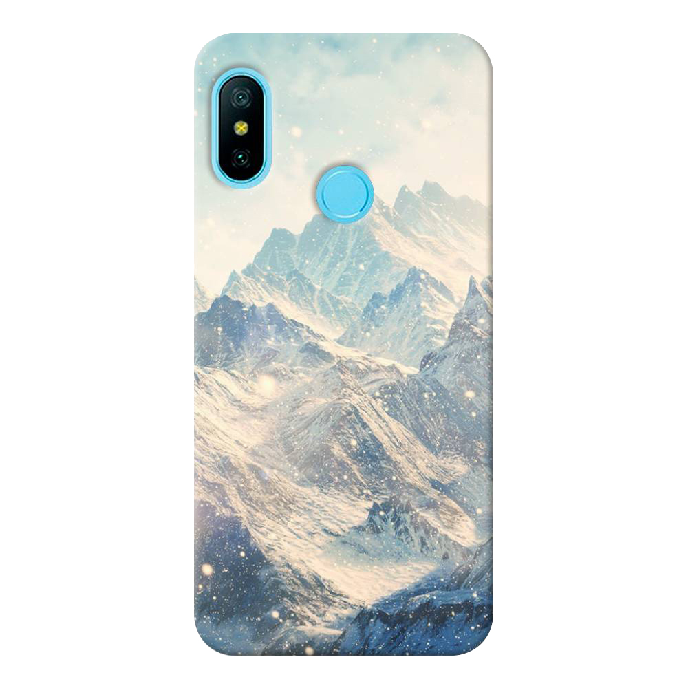 

Чехол пластиковый "Горы 4" на Xiaomi Redmi 6 Plus, Голубой