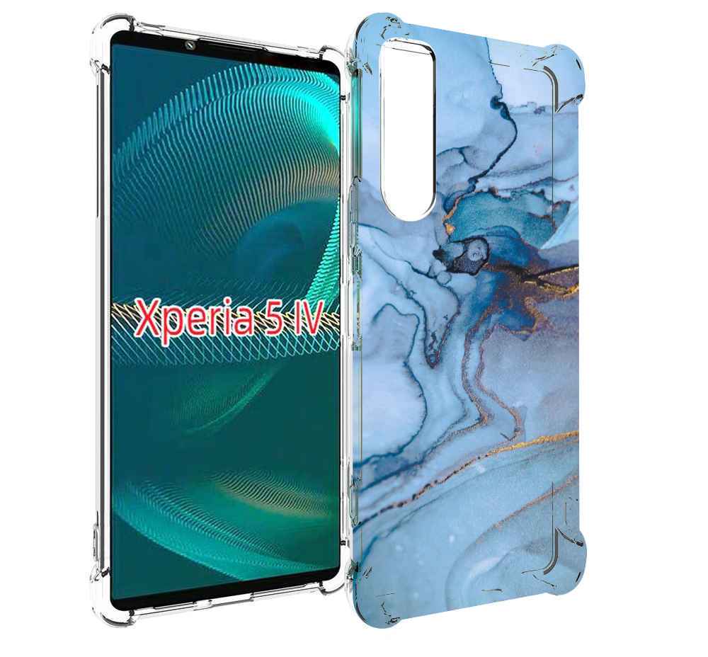 

Чехол MyPads голубой мрамор для Sony Xperia 5 IV (5-4), Прозрачный, Tocco