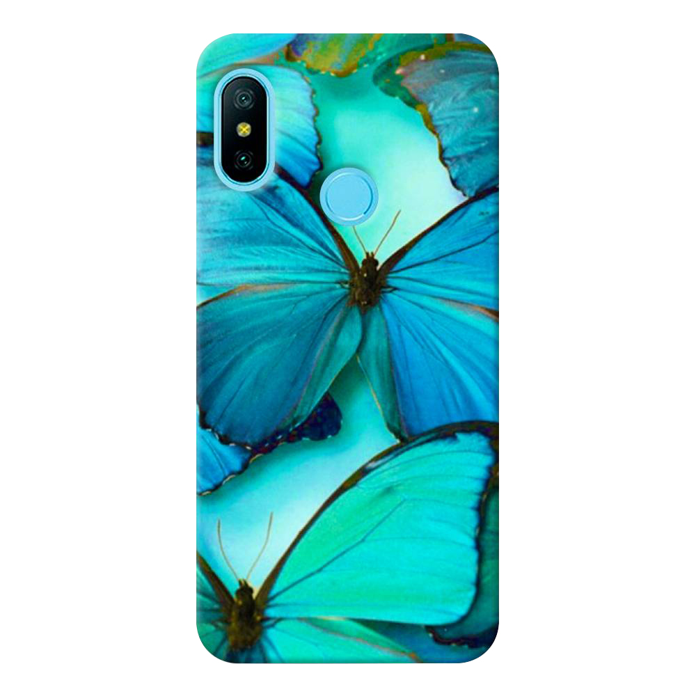 

Чехол пластиковый "Неоновые бабочки" на Xiaomi Redmi 6 Plus, Разноцветный