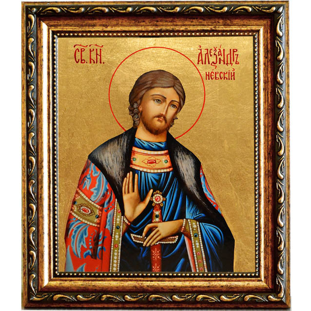 

Александр Невский. Икона на холсте.