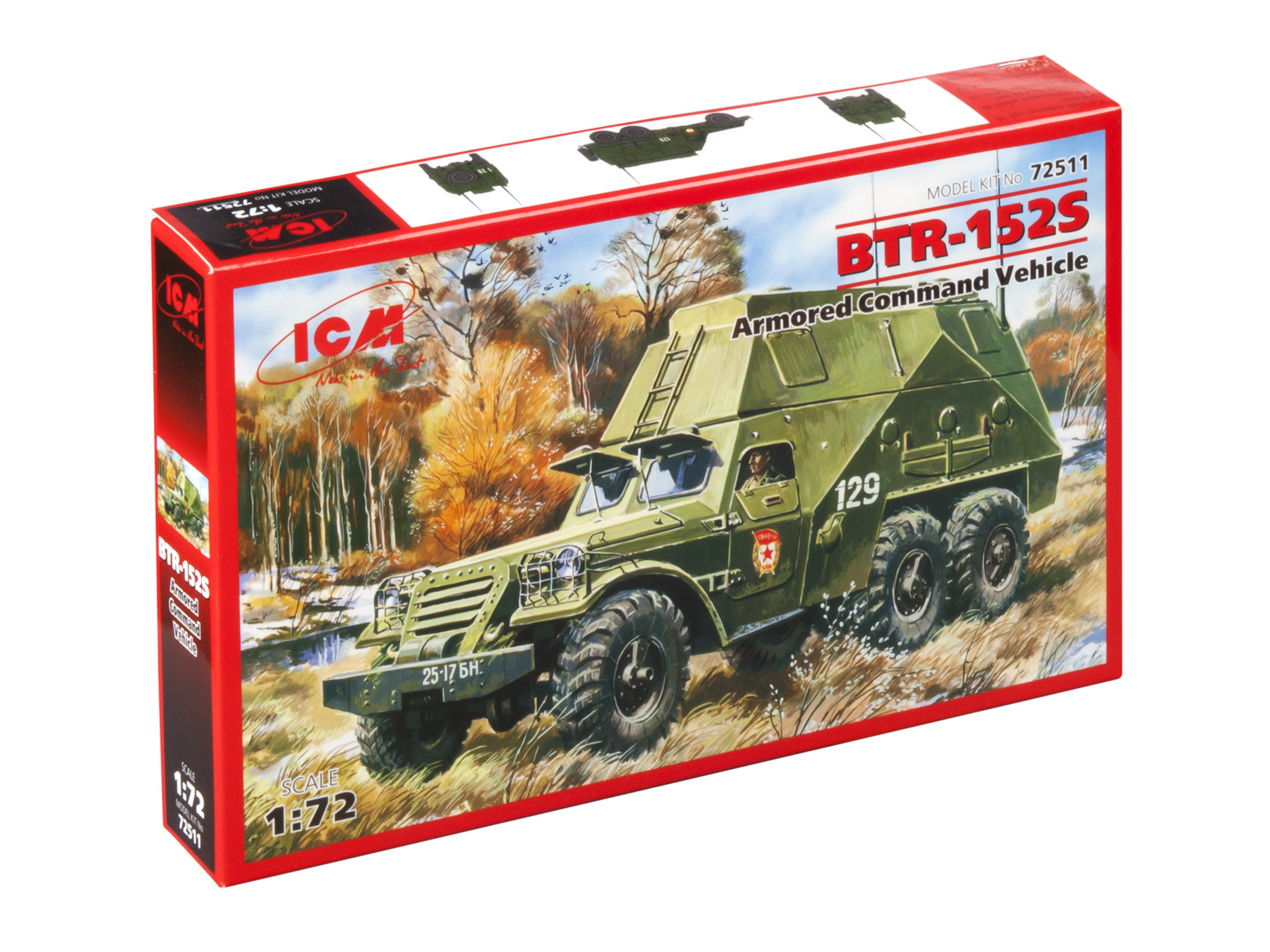 фото Сборная модель icm 1/72 бтр-152с подвижный командный пункт 72511