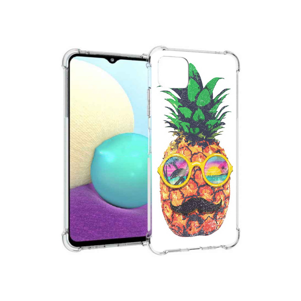 

Чехол MyPads Tocco для Samsung Galaxy A22s 5G прикольный ананас с лицом (PT226906.544.556), Прозрачный, Tocco