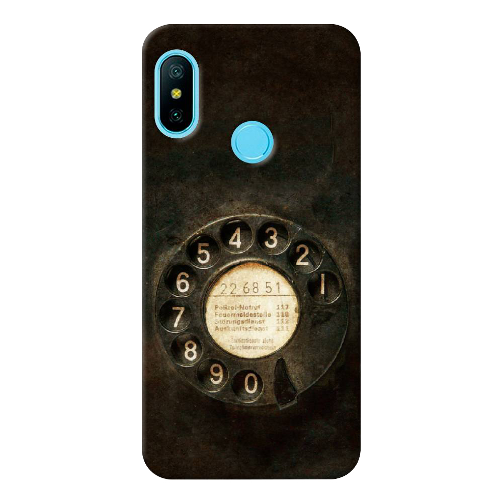 

Чехол пластиковый "Старинный телефон" на Xiaomi Redmi 6 Plus, Коричневый