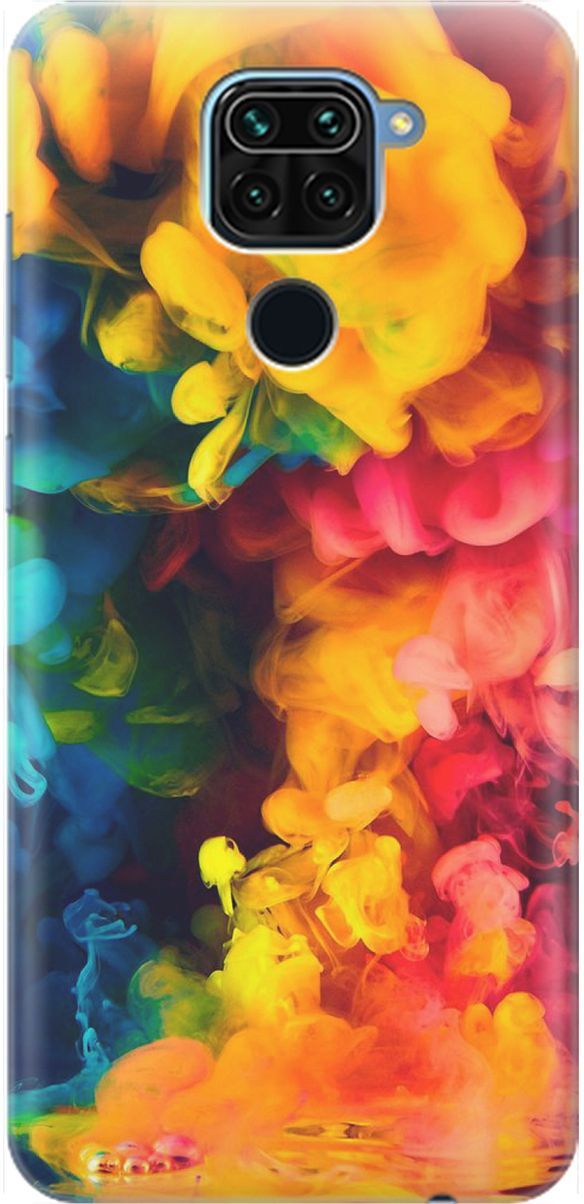 

Чехол на Xiaomi Redmi Note 9 "Красочное буйство", Желтый;розовый, 1623