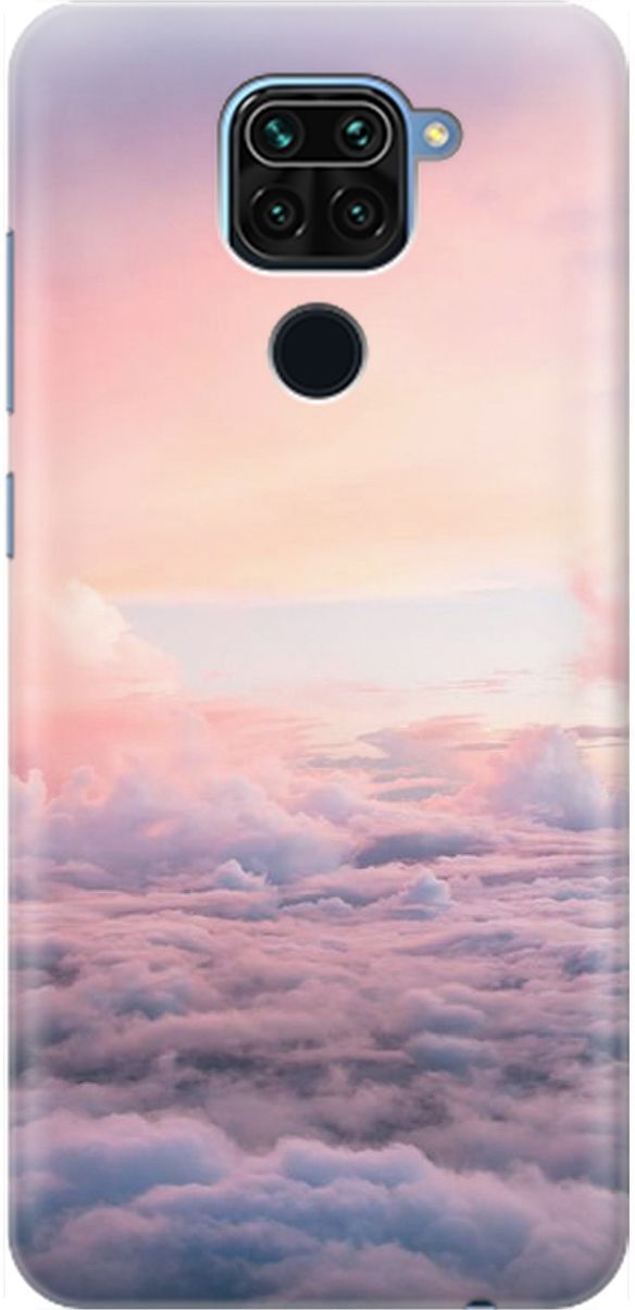 

Чехол на Xiaomi Redmi Note 9 "Высоко над облаками", Фиолетовый;розовый, 1623
