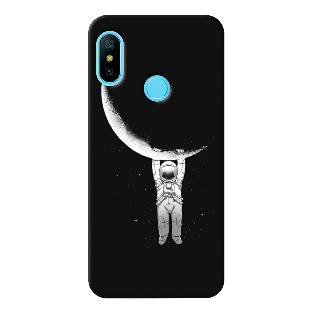 

Чехол пластиковый "Космонавт" на Xiaomi Redmi 6 Plus, Черный;белый
