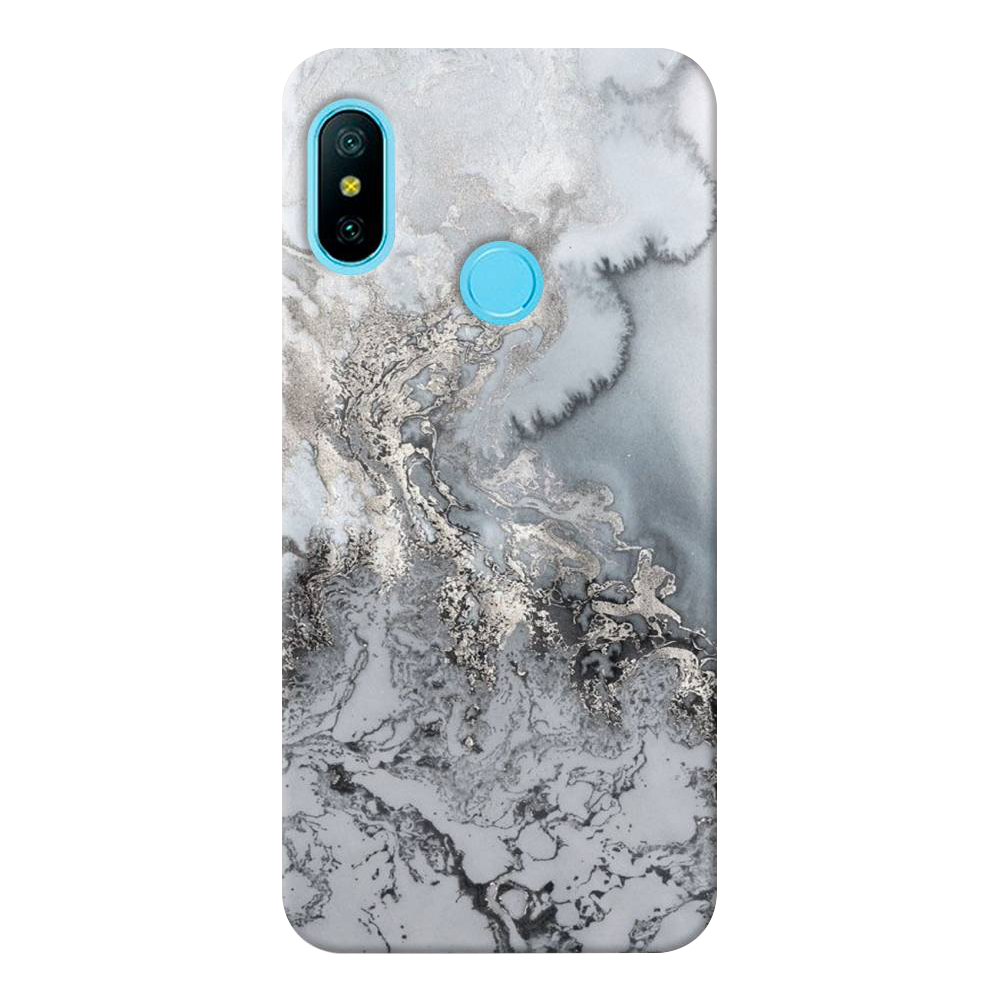 

Чехол пластиковый "Морозная лавина серая" на Xiaomi Redmi 6 Plus, Серый