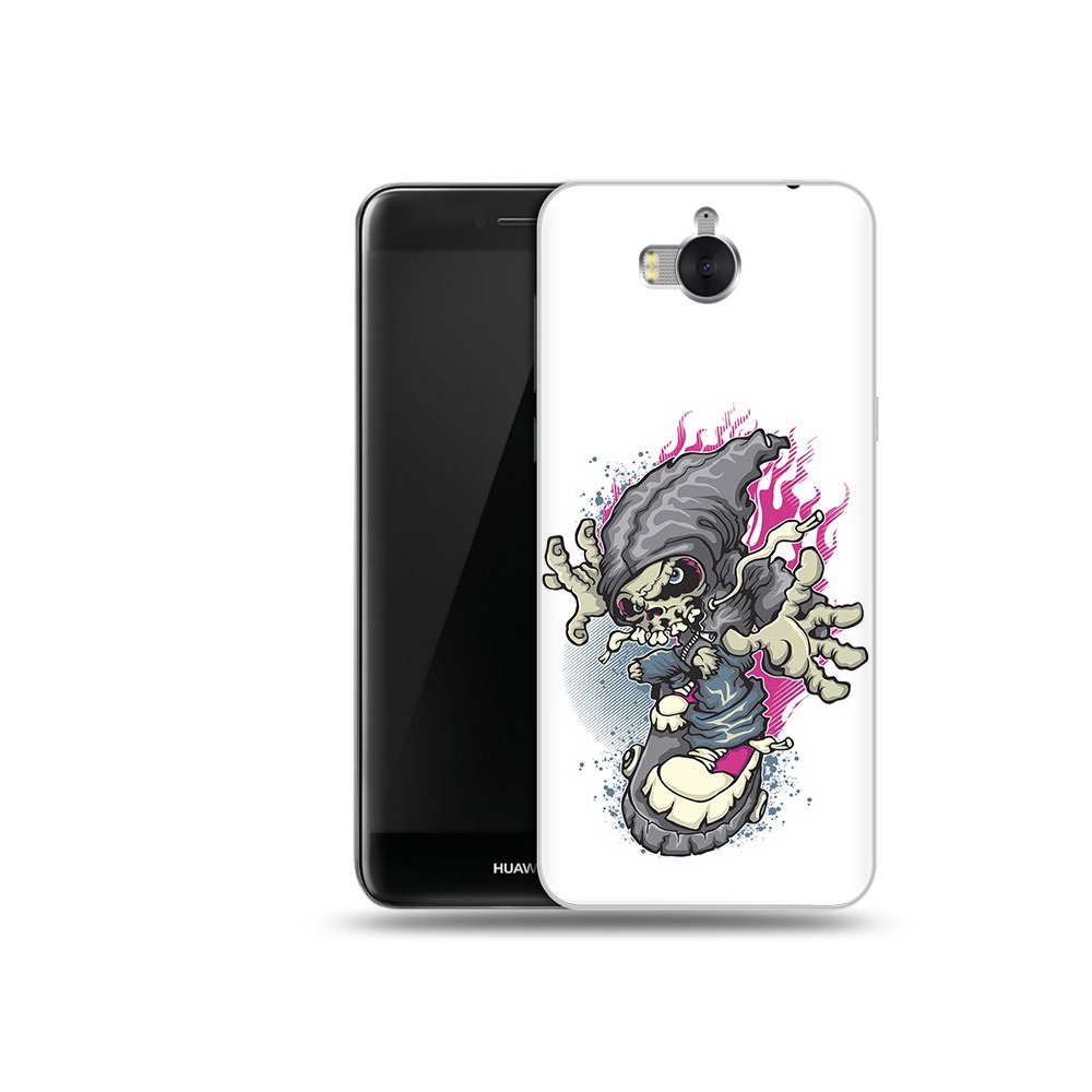 Чехол MyPads Tocco для Huawei Y5 нарисованный скелет на скейт борде (PT91582.58.512)