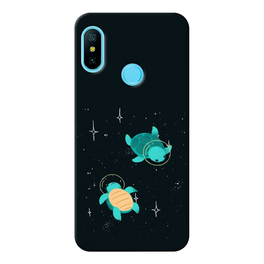 

Чехол пластиковый "Черепашки космонавты" на Xiaomi Redmi 6 Plus, Разноцветный