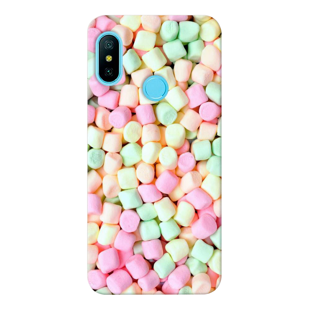 

Чехол пластиковый "Marshmallows" на Xiaomi Redmi 6 Plus, Разноцветный