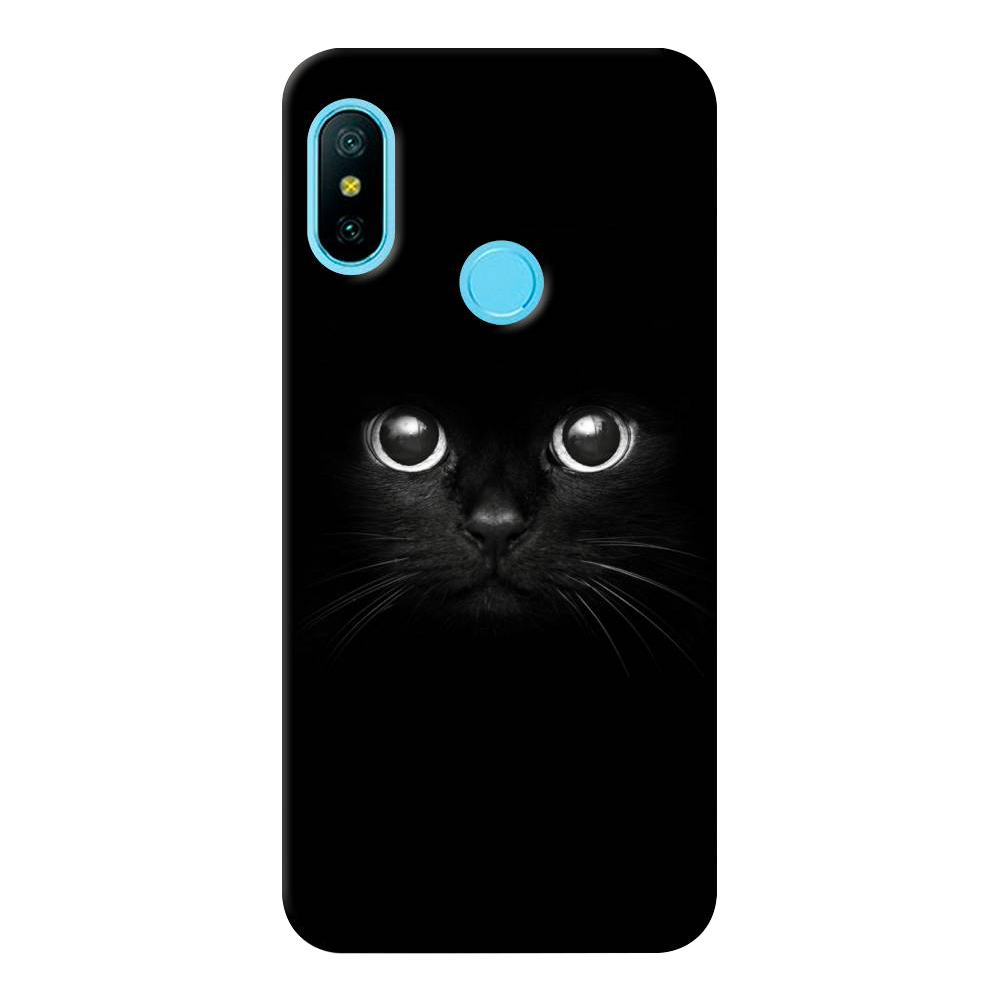 

Чехол пластиковый "Взгляд черной кошки" на Xiaomi Redmi 6 Plus, Черный