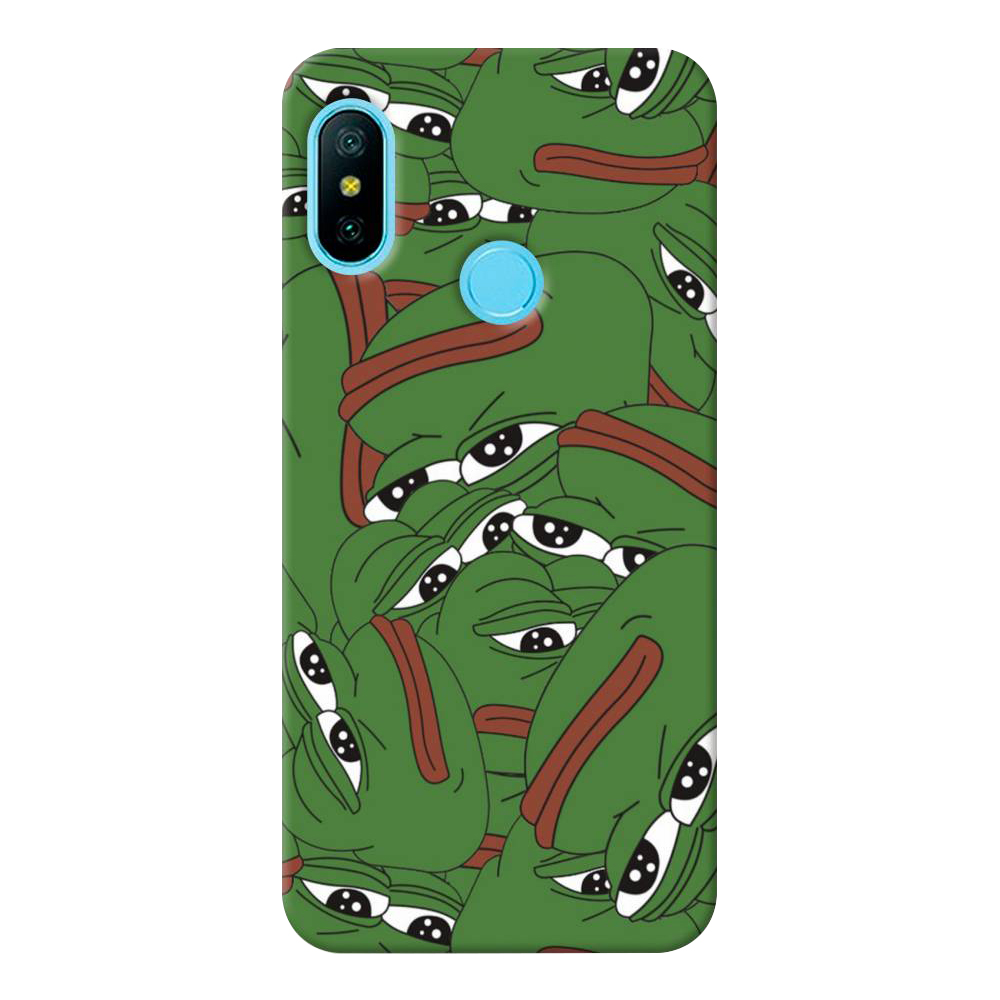 

Чехол пластиковый "Печальный frog" на Xiaomi Redmi 6 Plus, Разноцветный