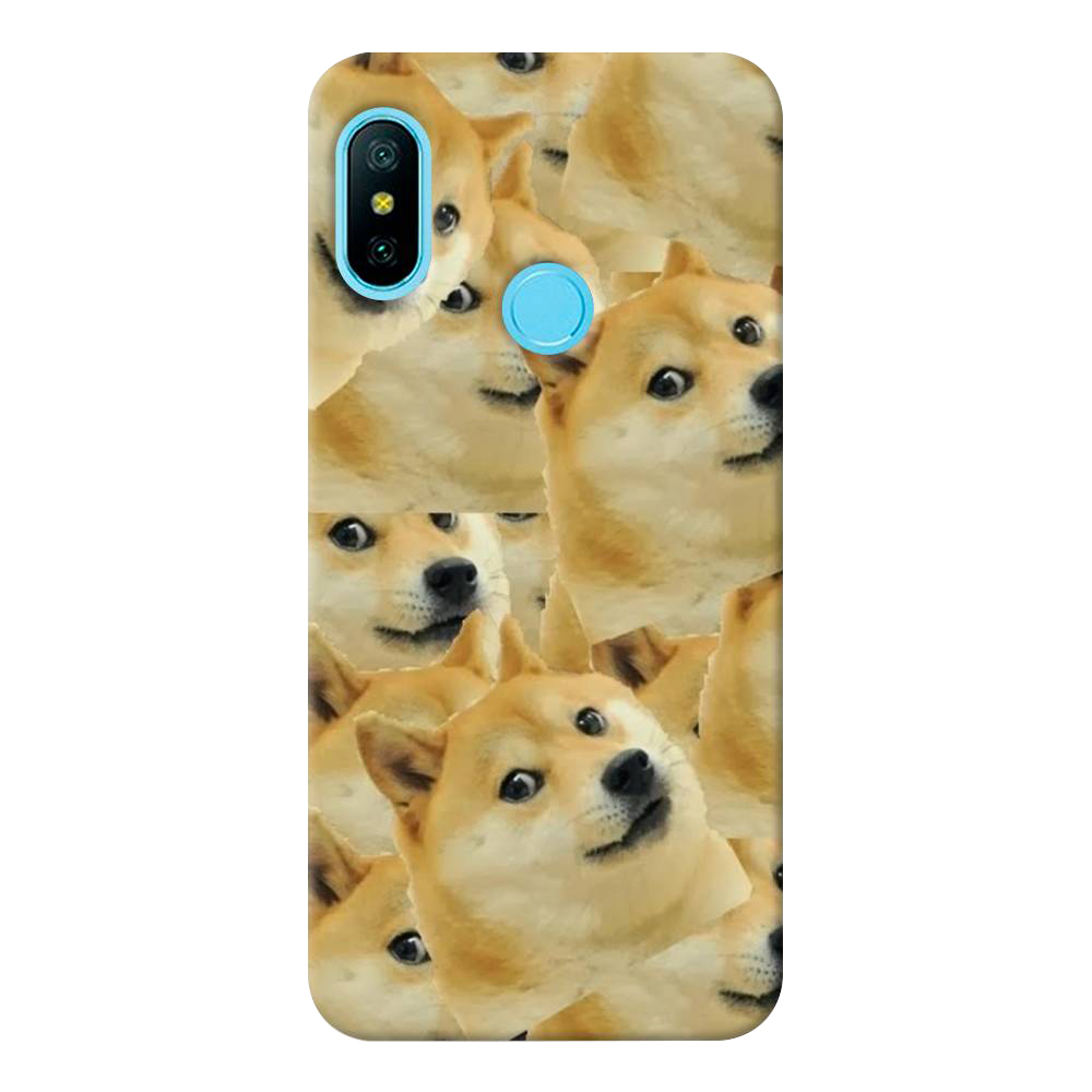 

Чехол пластиковый "Собака-подозревака фон" на Xiaomi Redmi 6 Plus, Разноцветный