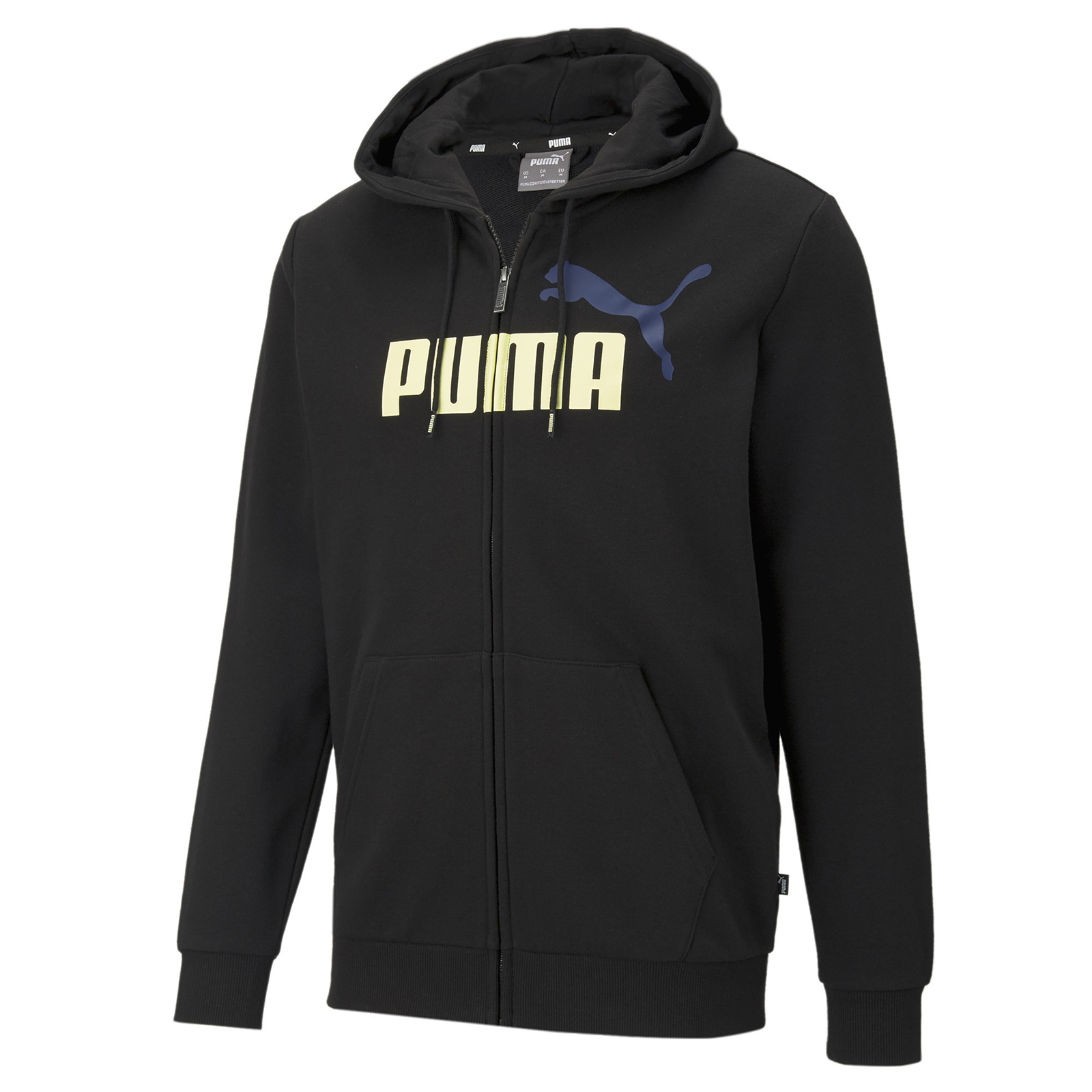 фото Толстовка мужская puma ess+ 2 col fz hoodie tr черная m