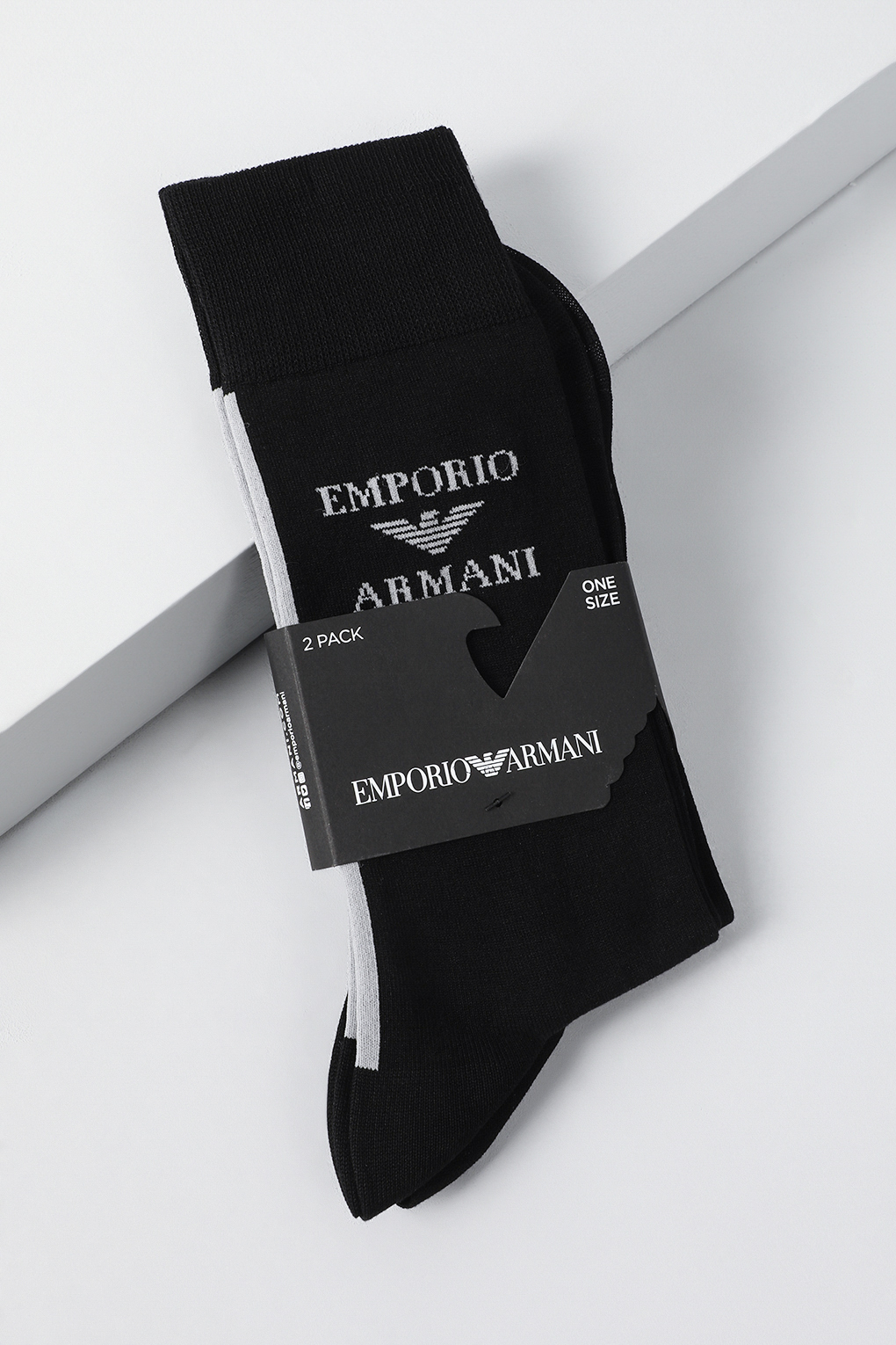 

Комплект носков мужских EMPORIO ARMANI 302302 3F273 черных, Черный, 302302 3F273