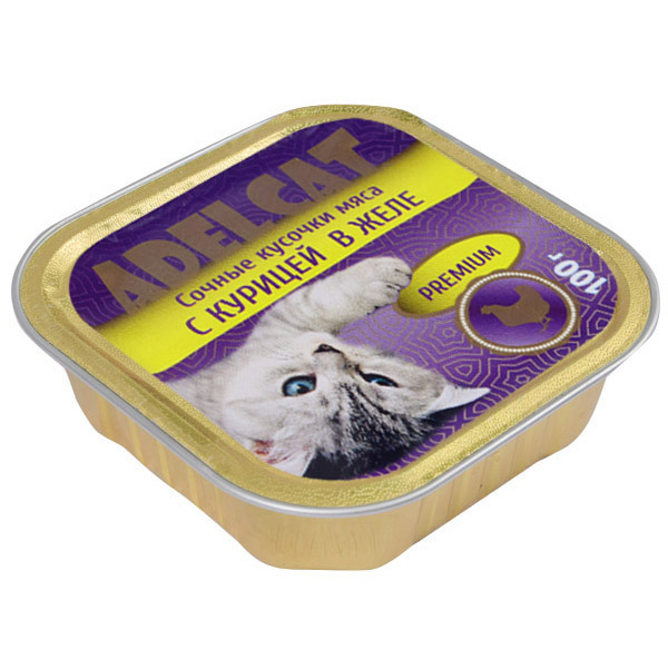 Консервы для кошек Adel Cat Premium курица в желе, 100г