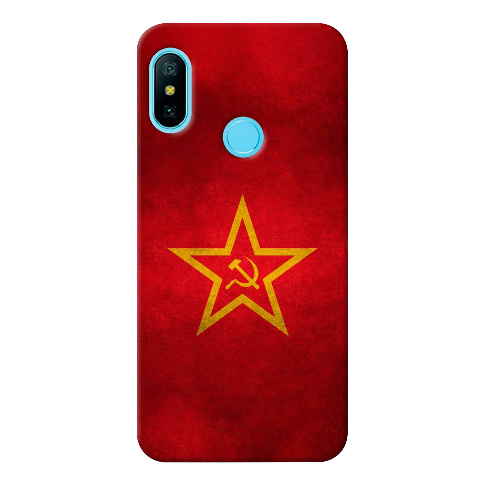 

Чехол пластиковый "Красное знамя" на Xiaomi Redmi 6 Plus, Красный