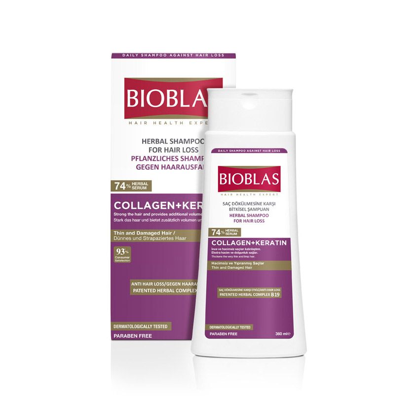 Шампунь Bioblas для придания объема Collagen + Keratin 360 мл