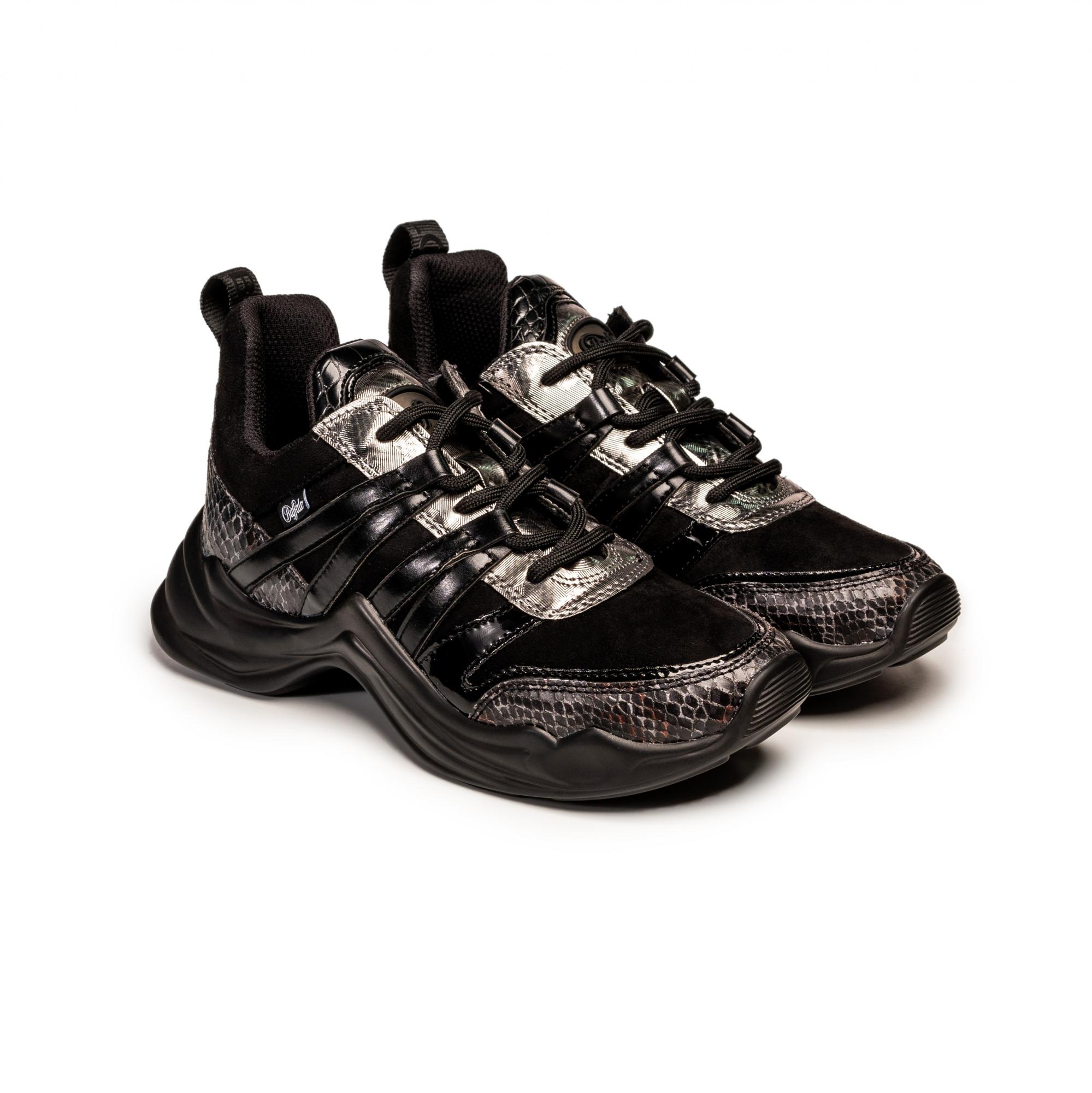 фото Кроссовки женские buffalo shoes cavi черные 38 eu