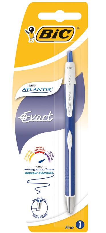 фото Ручка шариковая bic atlantic exact 918500, синяя, 0,3 мм, 1 шт.