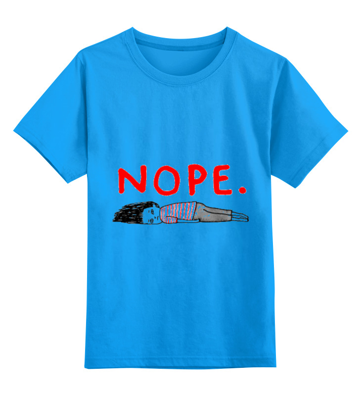 

Детская футболка классическая Printio Nope., р. 140, Голубой, 0000000665363