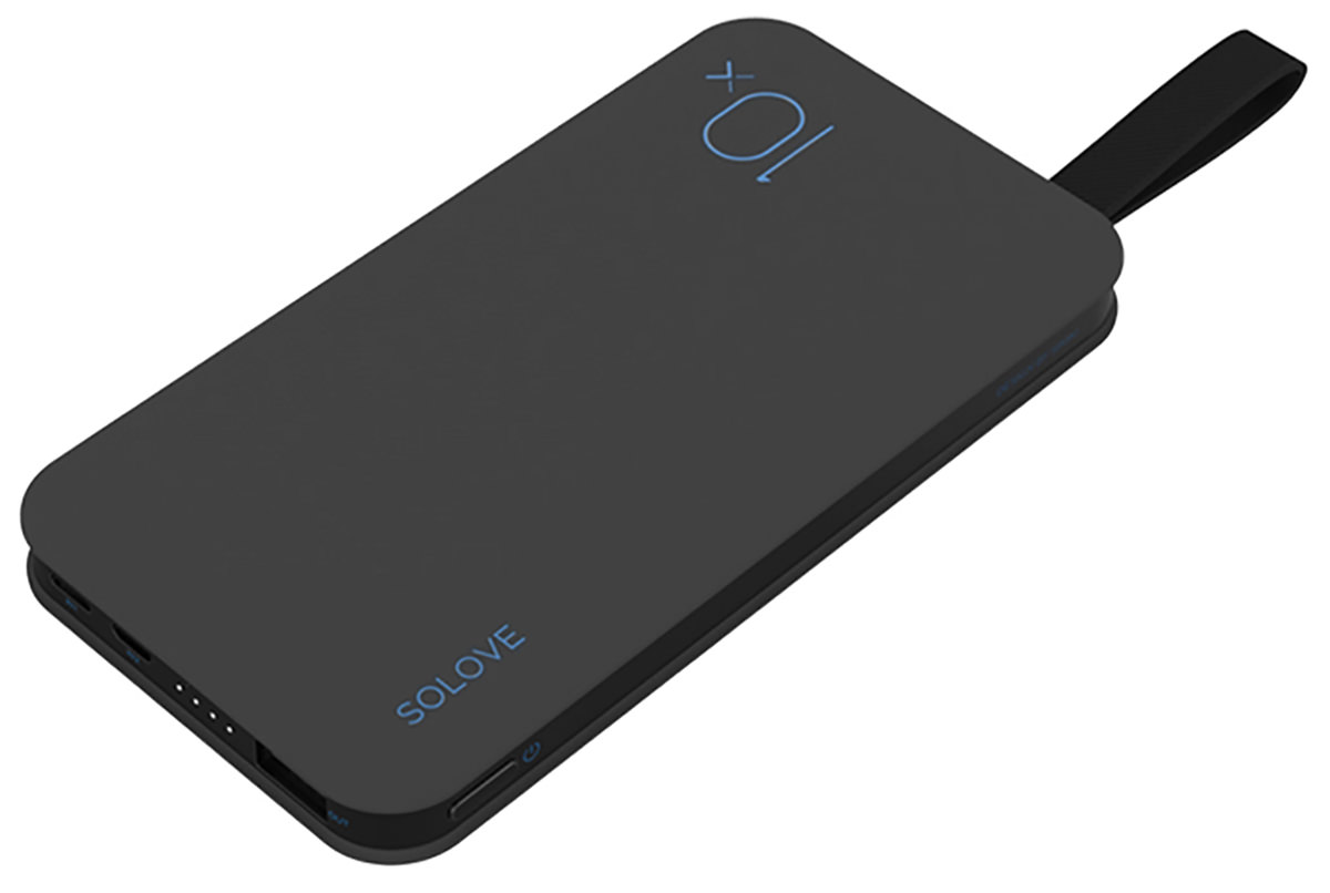 фото Внешний аккумулятор xiaomi solove 10000mah с ремешком на руку (x8 black)