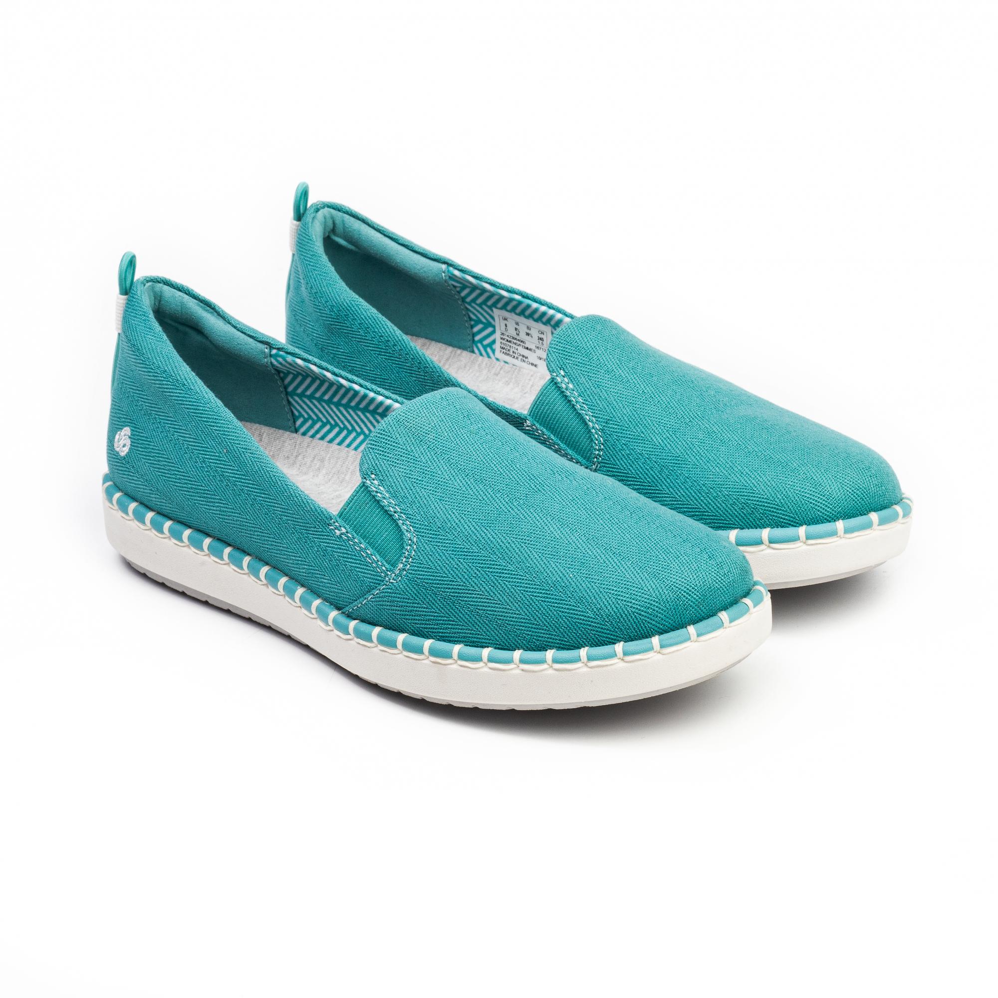 фото Слипоны женские clarks step glow slip голубые 39.5 eu