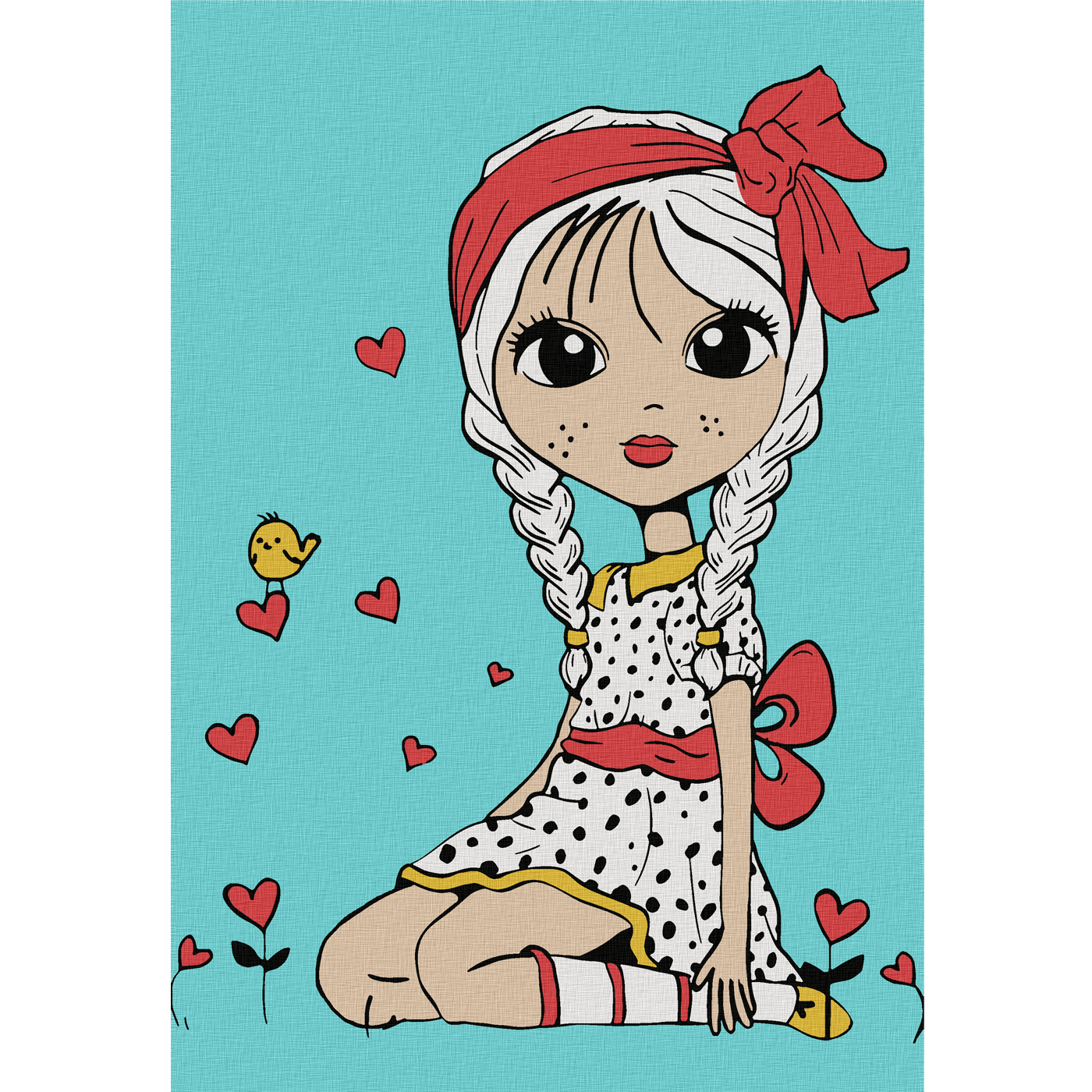 

Картина по номерам Molly Девочка с косичками, Девочка с косичками