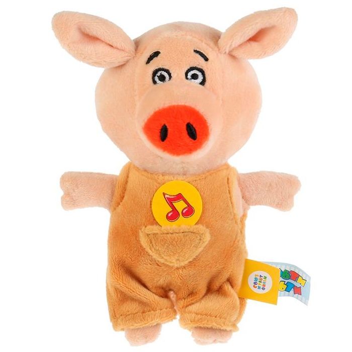 Мягкая игрушка Мульти-пульти Оранжевая корова Поросенок Коля со звуком, 15 см мягкая игрушка со звуком тира в короне диносити