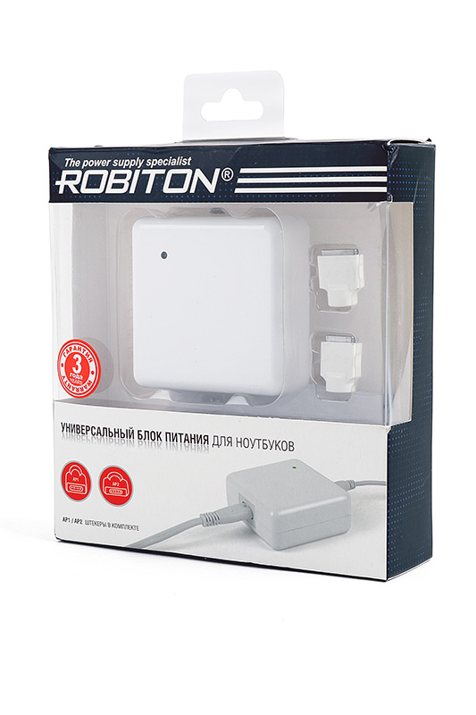 

Сетевой адаптер для ноутбуков универсальный ROBITON AMS85