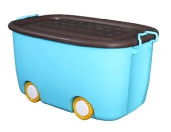 фото Ящик для хранения на колесах zdk большой (голубой)