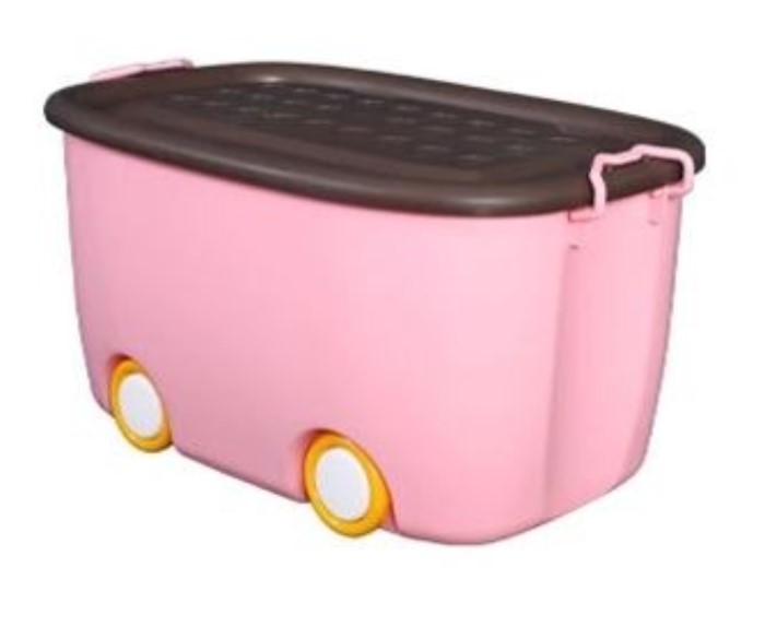 фото Ящик для хранения на колесах zdk большой (розовый)