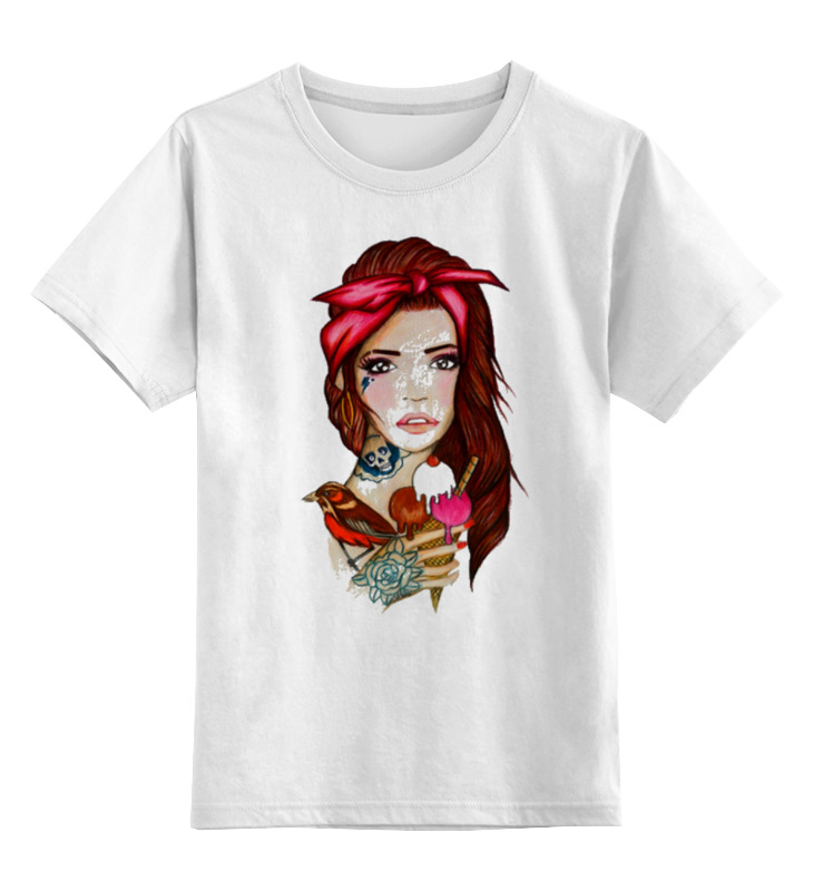 

Детская футболка классическая Printio Bad girl, р. 140, Белый, 0000000670029