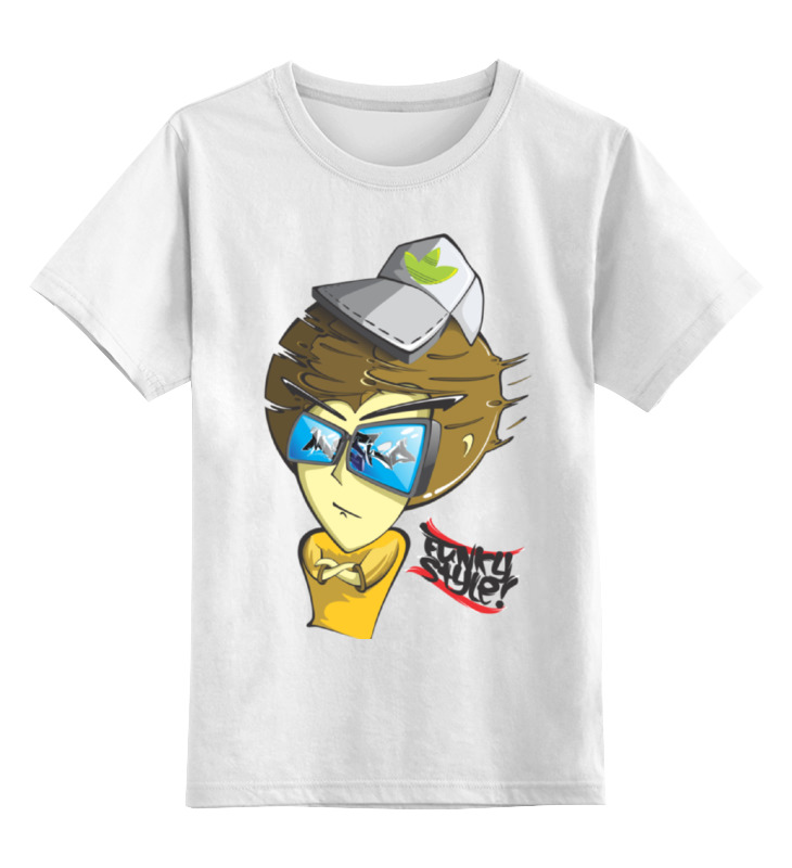 

Детская футболка классическая Printio Funky man, р. 140, Белый, 0000000671182