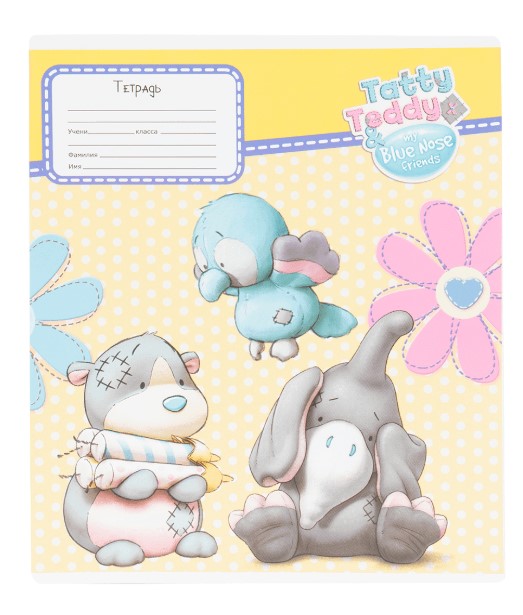 

ACTION! Тетрадь ACTION! 12 листов клетка TATTY TEDDY 4 дизайна