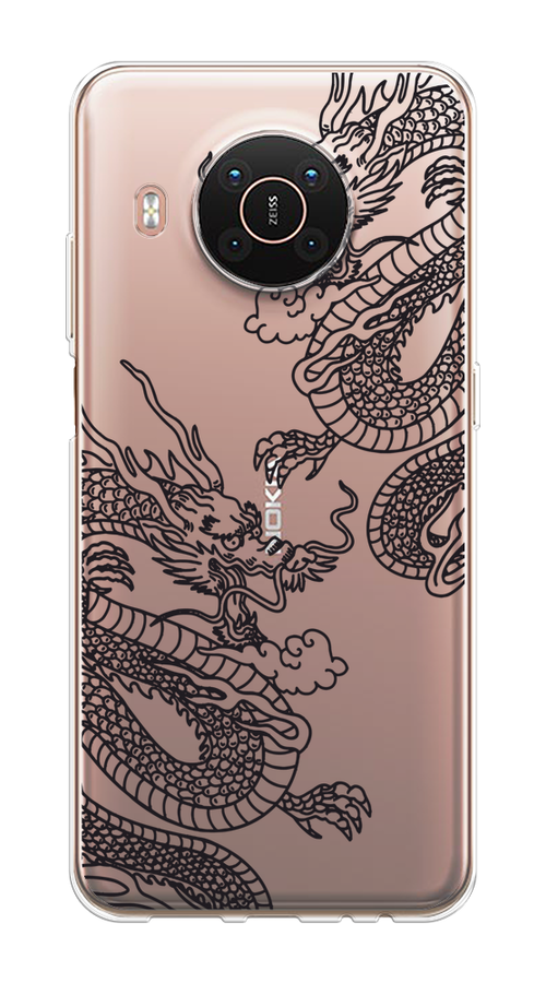 

Чехол на Nokia X20"Два китайских дракона", Серый;черный, 124250-1