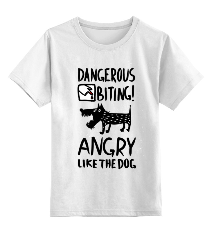 Детская футболка классическая Printio Статус: злой, как собака!, р. 164