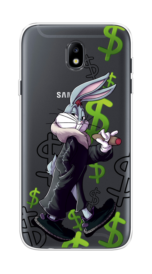 

Чехол на Samsung Galaxy J7 2017 "Rich Bugs Bunny", Зеленый;черный;голубой, 23150-6
