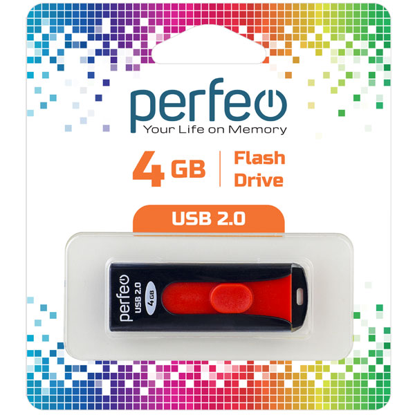 

Флешка Perfeo S01 4ГБ Black (PF-S01B004), S01