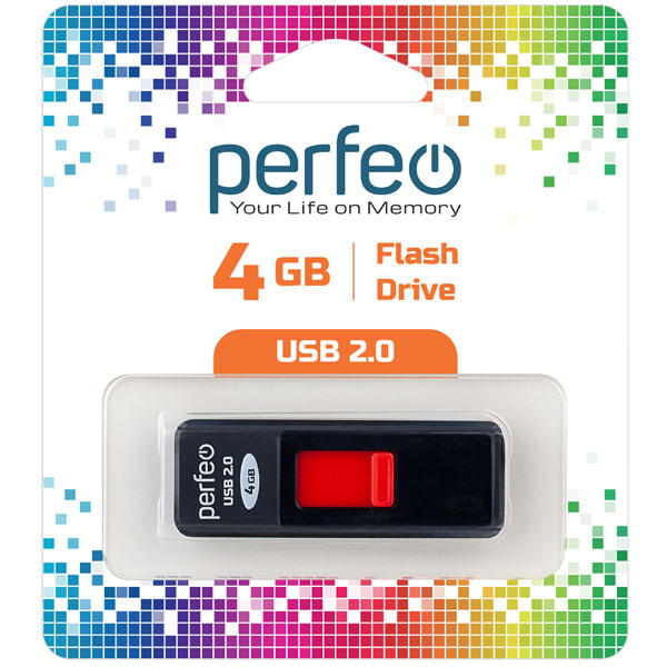 

Флешка Perfeo S03 4ГБ Black (PF-S03B004), S03