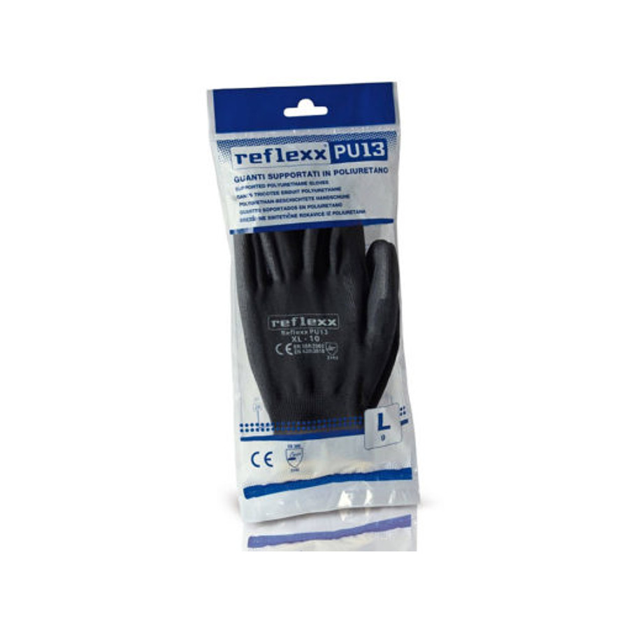 фото Многоразовые защитные перчатки, полиуретановые 24 см reflexx pu13-xl
