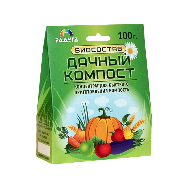 

Ускоритель компоста Биосостав Дачный Компост 100 г, Дачный Компост