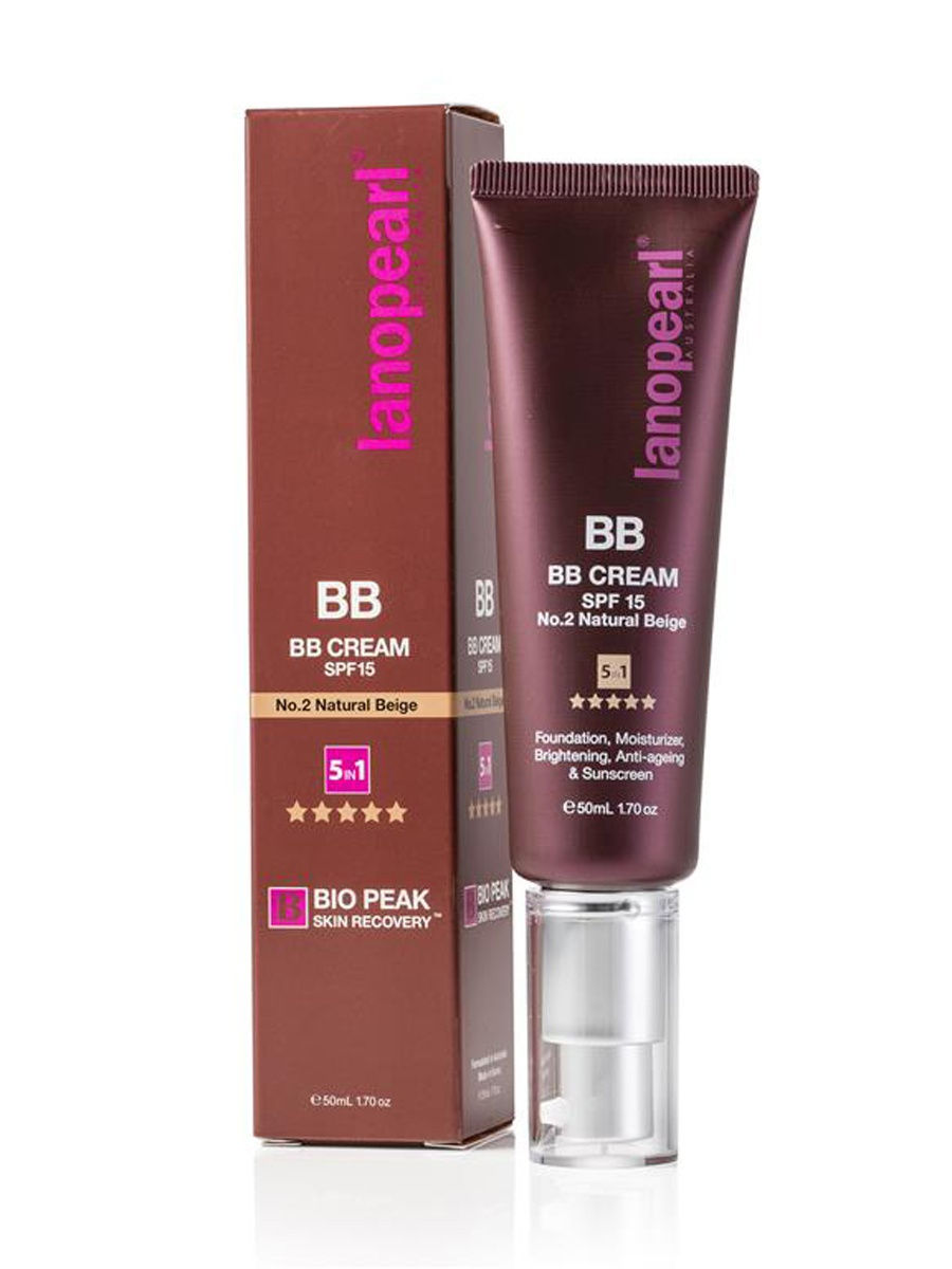 

BB-крем натурально-бежевый Lanopearl 5 в 1 BB Cream SPF 15 No.2, 50 мл, No.2